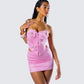 Rivi Pink Flower Corset Set