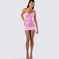 Rivi Pink Flower Corset Set
