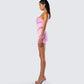 Rivi Pink Flower Corset Set