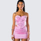 Rivi Pink Flower Corset Top