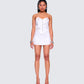 Rivi White Flower Corset Set model front