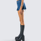 Robyn Pleated Denim Mini Skirt