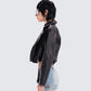 Robyn Vintage Black Cropped Moto Jacket