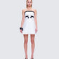 Roma White Strapless Mini Dress model front
