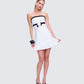 Roma White Strapless Mini Dress