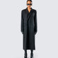 Romilly Black Double Breasted Coat model front