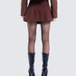 Ronny Brown Pleated Mini Skirt