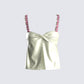 Rosella Olive Satin Twist Top  3d product front