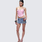 Roselle Pink Rhinestone Corset Top