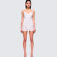 Rosie White Corset Dress model front