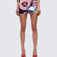 Rubina Graphic Print Micro Mini Skirt model front