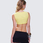 Rubina Yellow Graphic Crop Top