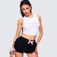 Rumi White Cropped Rhinestone Top
