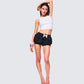 Rumi White Cropped Rhinestone Top