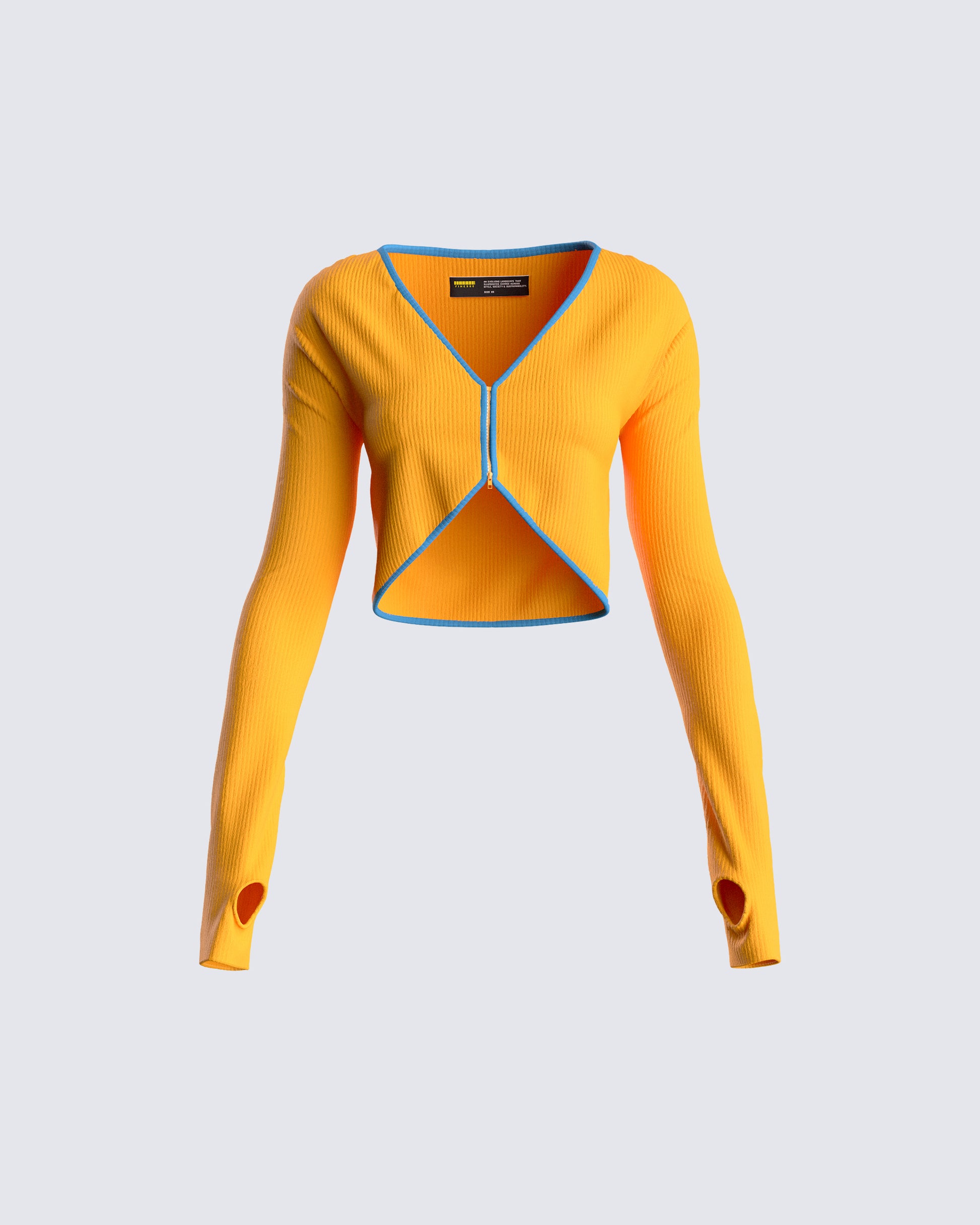 Riley Orange Long Sleeve Top product front