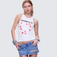 Saffron White Kissed Tank Top