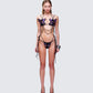Saffy Butterfly Applique Bikini model front