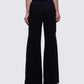 Saige Black Popper Detail Loose Sweatpant