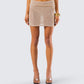 Sakura Gold Knit Micro Mini Skirt model front