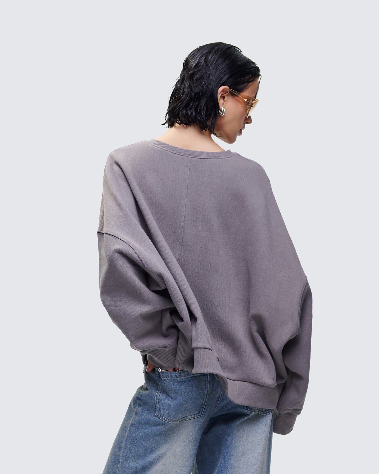 Salima Grey Oversized Sweater