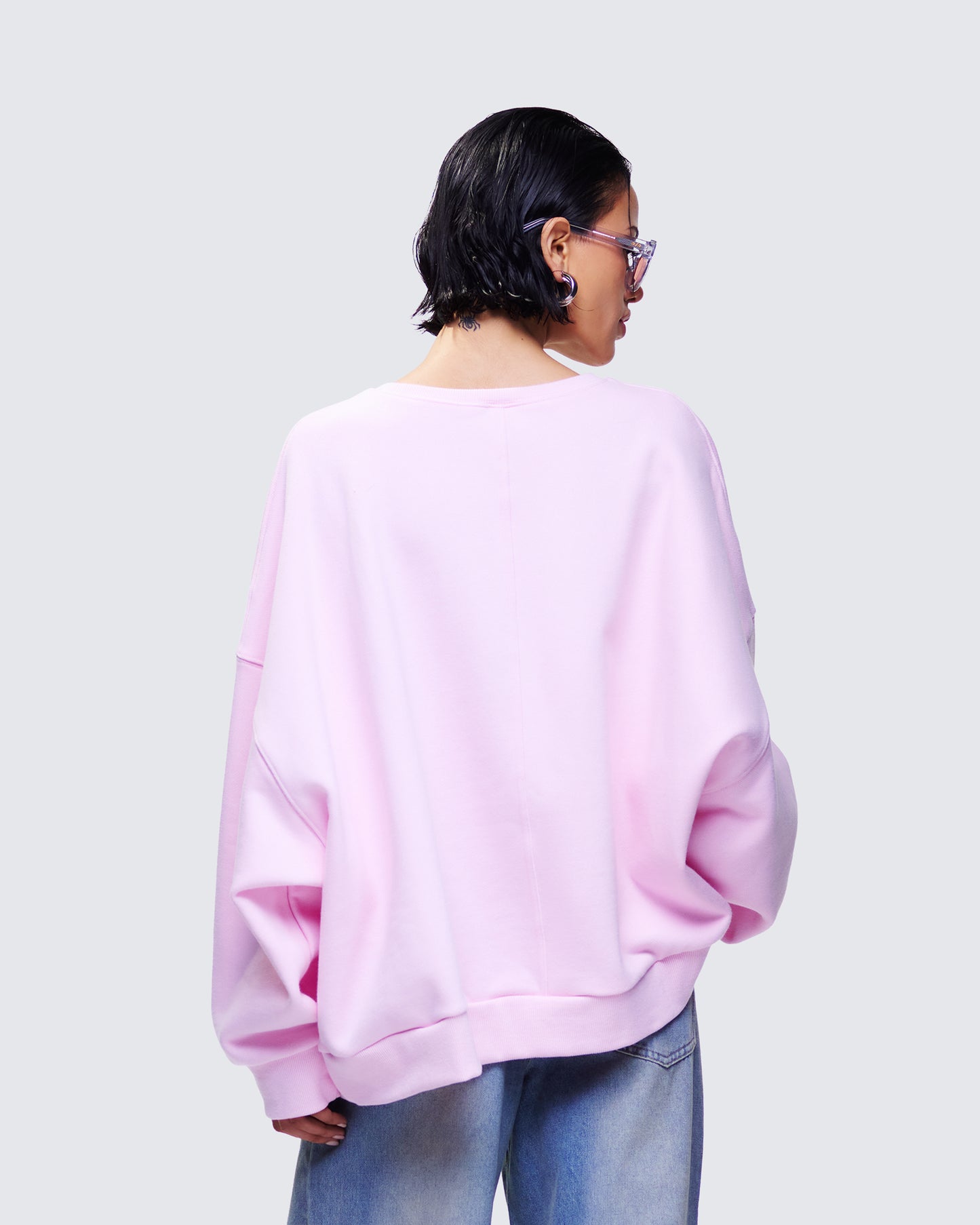Salima Pink Oversized Sweater