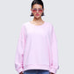 Salima Pink Oversized Sweater model front