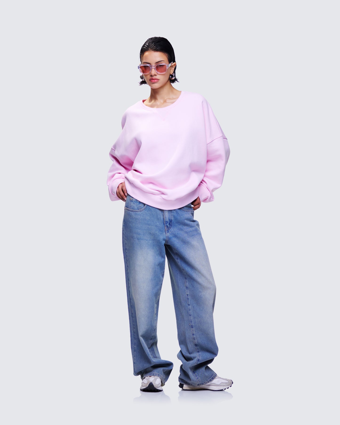 Salima Pink Oversized Sweater