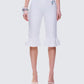 Salome White Stripe Capri Pant model front