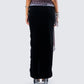 Samantha Black Velvet Maxi Skirt