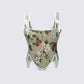 Samara Green Floral Jacquard Corset Top product front