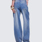 Samia Blue Denim Wide Leg Jeans
