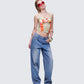 Samia Blue Denim Wide Leg Jeans
