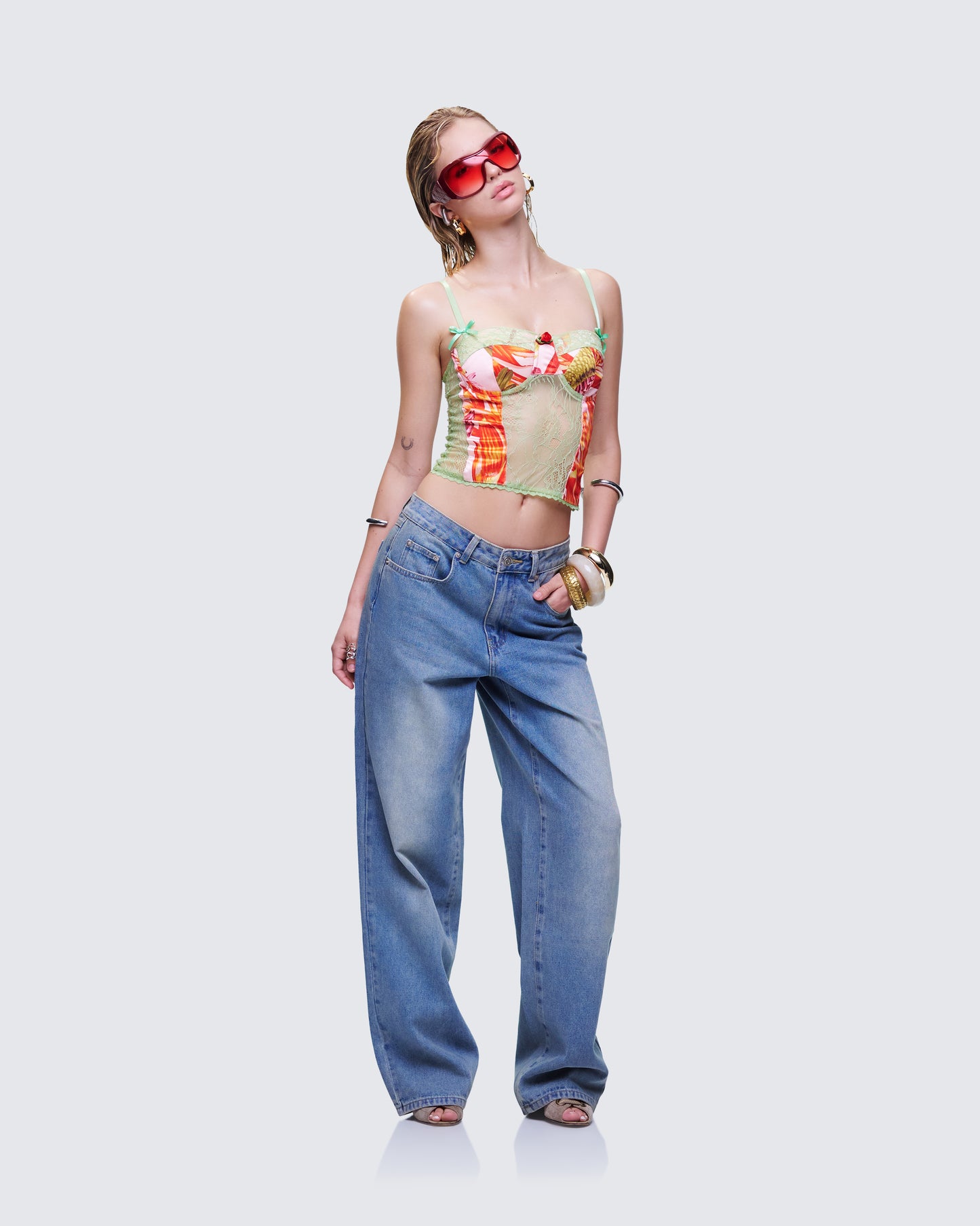 Samia Blue Denim Wide Leg Jeans