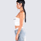 Samia White Graphic Tube Top