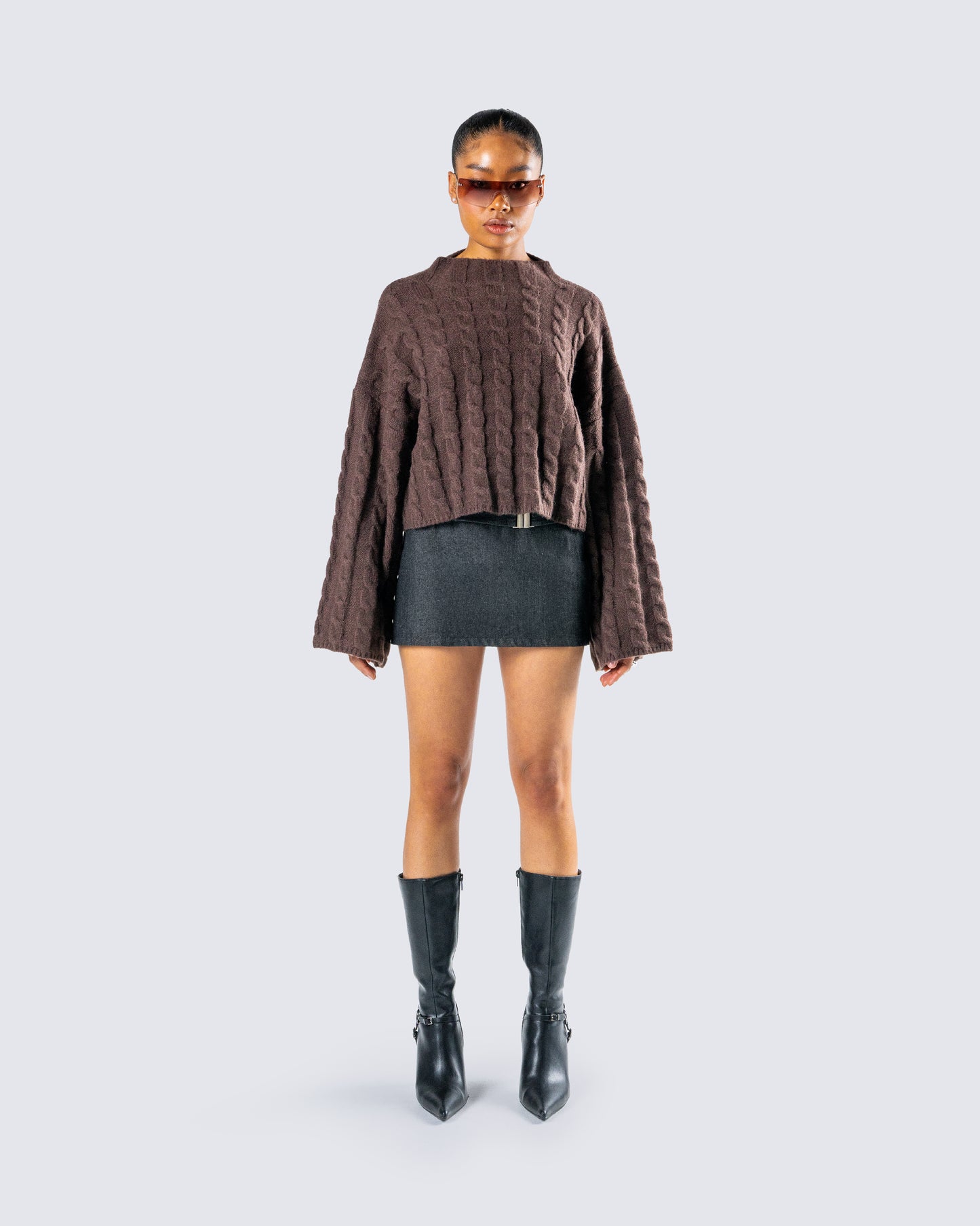 Sammy Chunky Knit Set model front