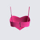 Sanya Pink Heart Crop Top