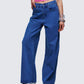 Sara Blue Denim Wide Leg Jean