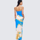 Sari Multi Cowl Neck Maxi Dress