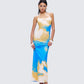 Sari Multi Cowl Neck Maxi Dress