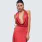 Sayla Red Abstract Print Maxi Dress