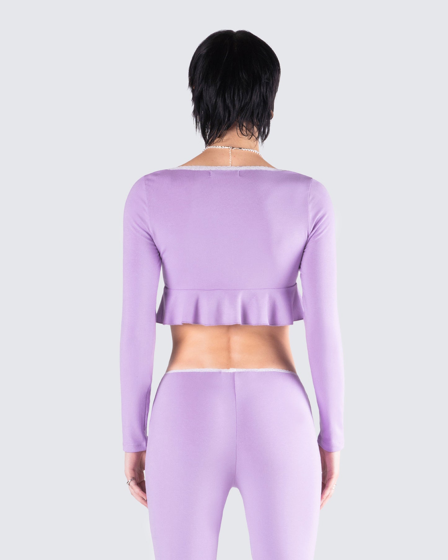 Scout Purple Rib Flyaway Top
