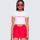 Seanna White Graphic Tee model front