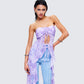 Sela Lavender Printed Midi Top