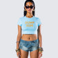 Seraina Aqua Graphic Top model front