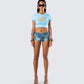 Seraina Denim Set model front
