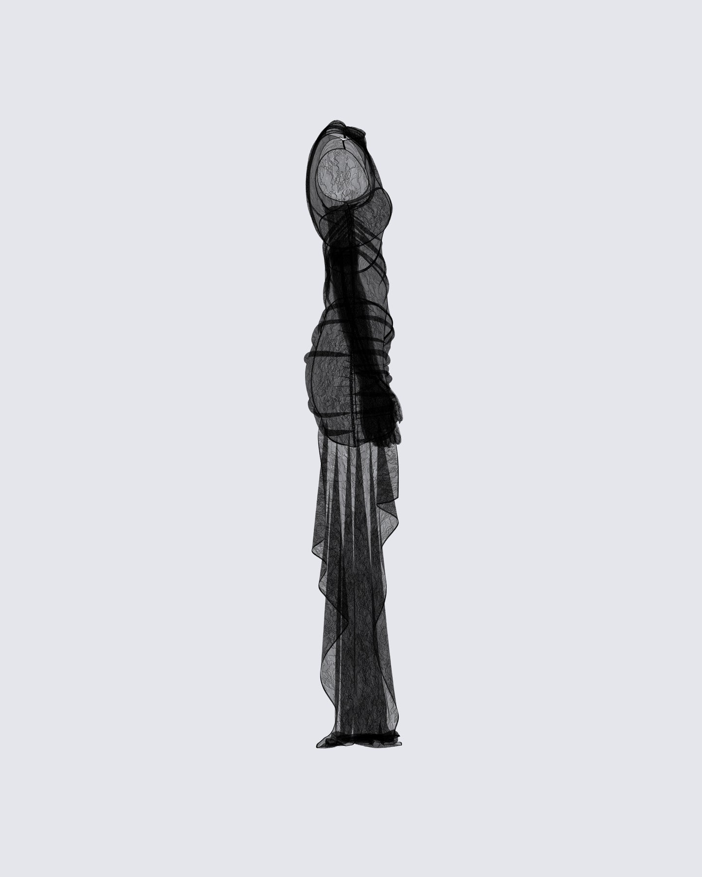 Serena Black Mini Dress and Gloves