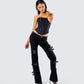 Serenity Black Denim Buckle Jean