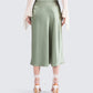 Shae Green Satin Midi Skirt