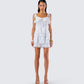 Shannyn White Ruffle Set model front