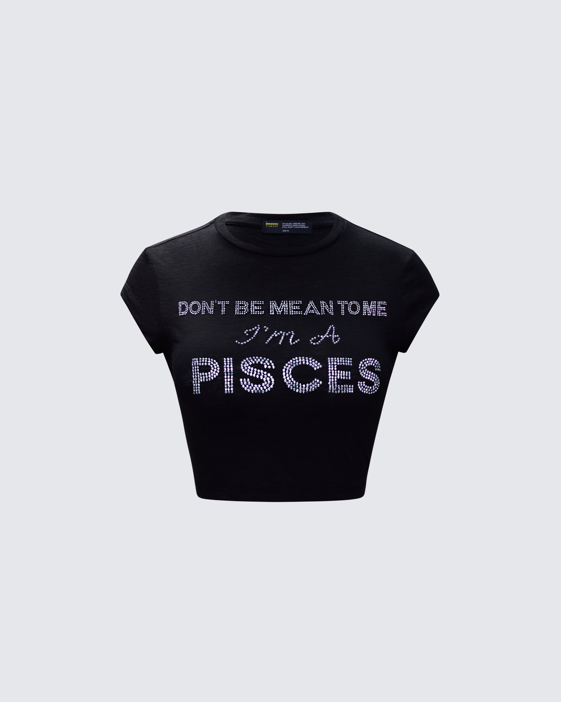 Shirin Black Pisces Rhinestone Top product front